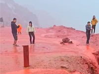 Pantai di Iran Berubah Seperti Darah, Videonya Viral di Medsos