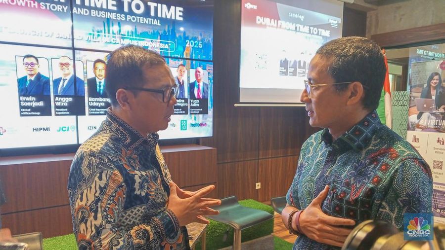 Sandiaga Uno resmikan Sanad Village Indonesia sebagai bentuk inklusivitas dunia pendidikan di tanah air. Peresmian berlangsung di Office Gatot Subroto, Jakarta Pusat pada Kamis (20/3/2025). (²©²ÊÍøÕ¾/Robertus Andrianto)
