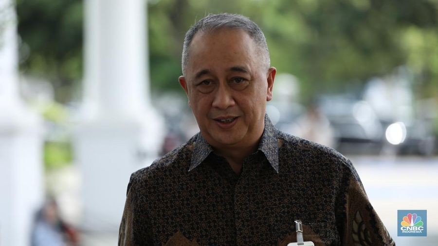 Direktur Utama Bank Negara Indonesia (BNI) Royke Tumilaar di Istana Negara, Jakarta,Jumat (21/3/2025). (²©²ÊÍøÕ¾/Tri Susilo)