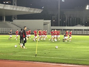 Timnas Indonesia Jalani Latihan Kedua di Stadion Madya