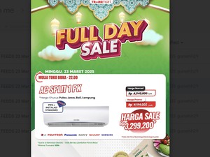 AC Split 1 PK Rp 3 Jutaan Saja di Transmart Full Day Sale