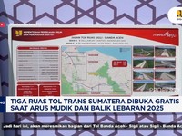 Video: 3 Ruas Tol Trans Sumatera Gratis di Arus Mudik & Balik Lebaran