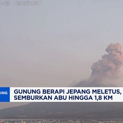 Video: Gunung Berapi Jepang Meletus, Semburkan Abu Hingga 1,8 KM