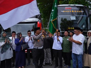 Kakorlantas Lepas Mudik Seru Bareng NU, Doakan Pemudik Selamat Sampai Tujuan