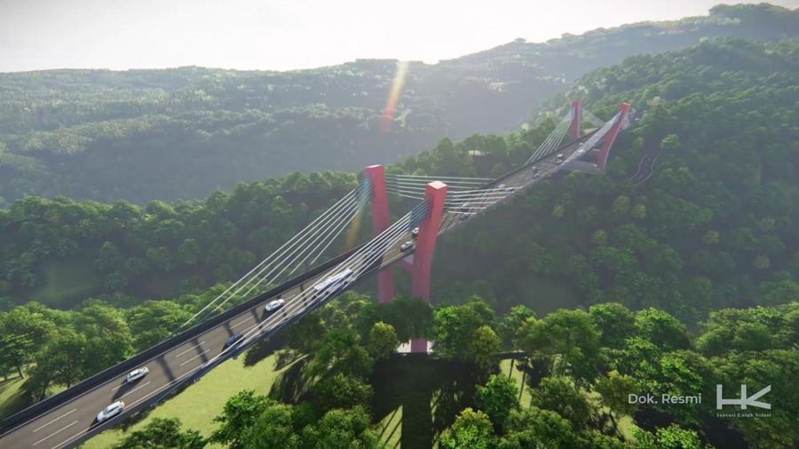 Proyek Flyover Panorama I (Sitinjau Lauik I) di Sumatera Barat, yang akan menghubungkan kota Padang dan kota Solok/Dok: Hutama Karya