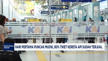 Video: Hari Pertama Puncak Mudik, 80% Tiket Kereta Api Sudah Terjual