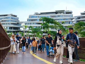 Ribuan Warga Padati Kawasan Inti IKN saat Lebaran