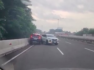 Ternyata Begini Cerita di Balik Insiden Senggolan Pajero-Fortuner di Tol