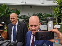 Menteri Luar Negeri Prancis Jean-Noel Barrot di Istana Kepresidenan, Jakarta, Rabu (26/3/2025). (CNBC Indonesia/Emir Yanwardhana)