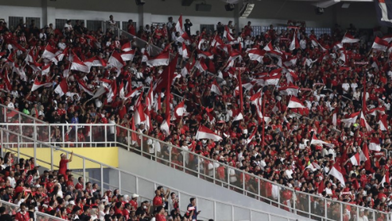 Presiden RI, Prabowo Menonton Langsung Pertandingan Timnas Indonesia vs Bahrain. (Instagram/Prabowo)