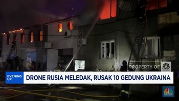 Video: Drone Rusia Meledak, 10 Gedung Rusak di Ukraina