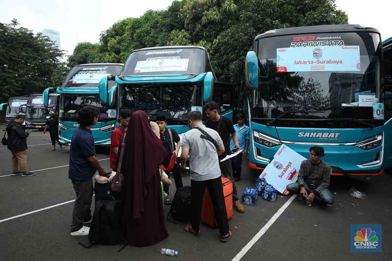 Mudik Bareng Telkomsel. (CNBC Indonesia/Tri Susilo)