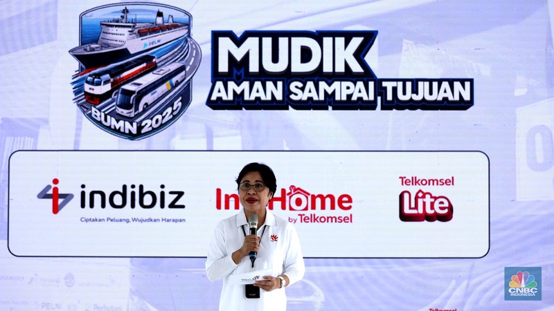 Mudik Bareng Telkomsel. (CNBC Indonesia/Tri Susilo)