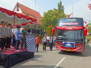 Ratusan Pemudik Diberangkatkan Gratis dari Pasuruan ke-13 Kota Tujuan