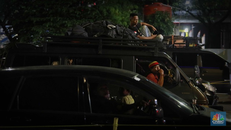 uasana Pelabuhan Merak saat Puncak Arus Mudik Lebaran. (CNBC Indonesia/Muhammad sabki)