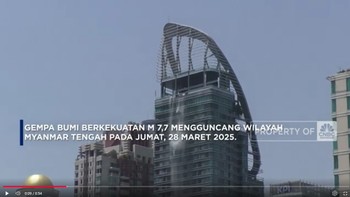 Video: Gempa 7,7 M di Myanmar Terasa Sampai Bangkok
