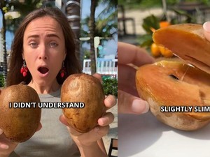 Duh! Bule Amerika Ini Sebut Buah Sawo sebagai Kentang Eksotis
