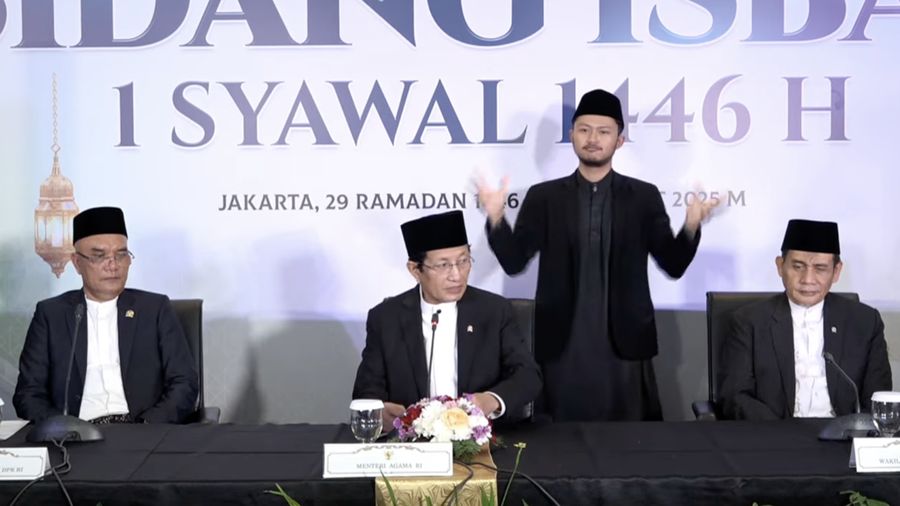 Konferensi Pers Penetapan 1 Syawal 1446 H / 2025 M. (Tangkapan layar youtube)