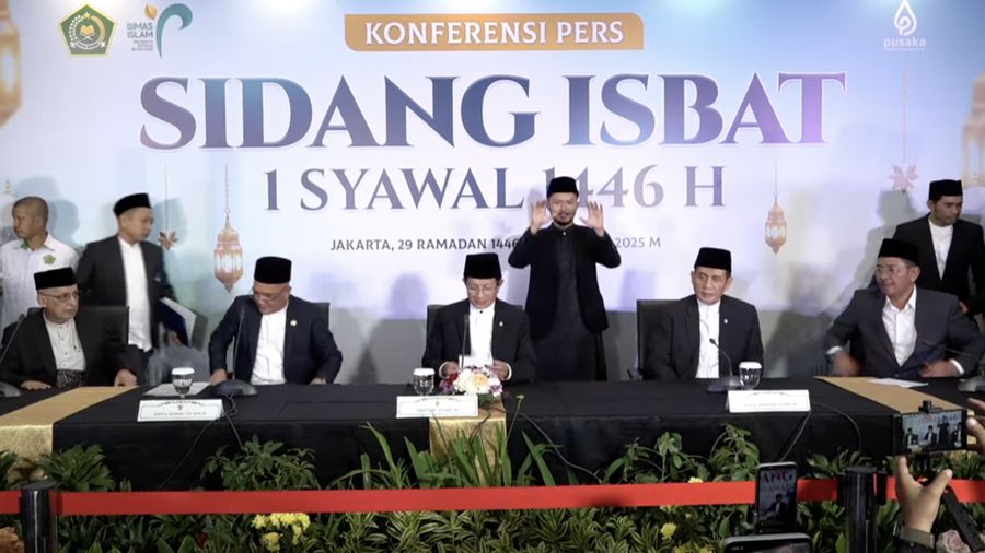 Konferensi Pers Penetapan 1 Syawal 1446 H / 2025 M. (Tangkapan layar youtube)