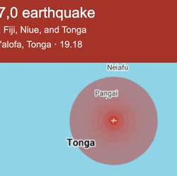 Gempa Kuat M7,1 Guncang Tonga, Sirene Tsunami Meraung-raung