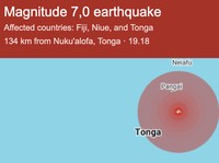 Gempa Kuat M7,1 Guncang Tonga, Sirene Tsunami Meraung-raung