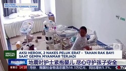 Video: Aksi Heroik Nakes Peluk Erat Bayi Saat Gempa Myanmar
