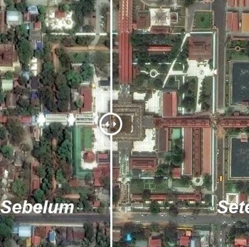 Mengerikan, Citra Satelit Sebelum dan Sesudah Gempa Myanmar