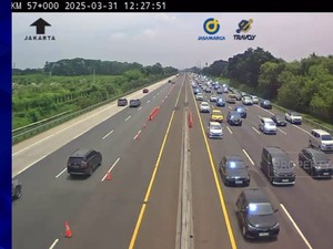 Video: Lebaran, Contraflow Berlaku di Tol Jakarta-Cikampek KM 55 - 65