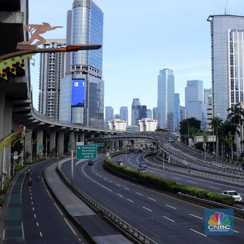 Penampakan Lengang Kota Jakarta di Hari H Lebaran