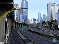 Penampakan Lengang Kota Jakarta di Hari H Lebaran