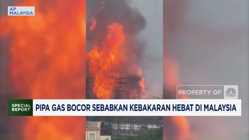 Video: Pipa Gas Bocor Sebabkan Kebakaran Hebat di Malaysia