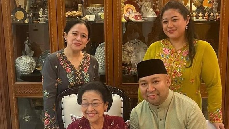 Didit melakukan halalbihalal di rumah Presiden ke-5 Megawati Soekarnoputri. Lewat unggahan di Instagram pribadinya, Didit memamerkan swafoto bersama Megawati. (Dok. Tangkapan video Instagram Didit Prabowo)