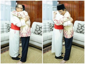 Pelukan Hangat Kardinal Suharyo ke Menag Nasaruddin di Momen Lebaran
