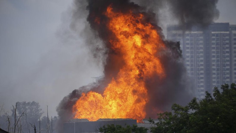 Pipa Gas Bocor Picu Kebakaran di Malaysia. REUTERS/Stringer