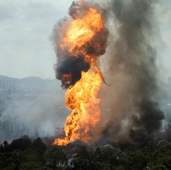 Pipa Gas Petronas Terbakar, 112 Orang Korban Terluka