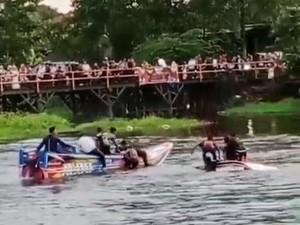 Speedboat Wisata di Ogan Ilir Terbalik, 8 Orang Tercebur ke Sungai
