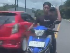 Tampang Pemotor Serang Mobil Pemudik di Perbatasan Takalar-Jeneponto