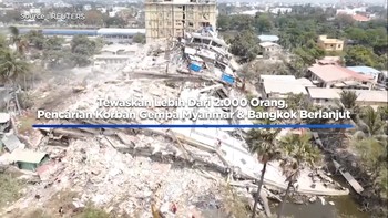 Video: 2.000 Orang Tewas, Pencarian Korban Gempa Myanmar Berlanjut
