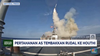 Video: Pertahanan AS Tembakkan Rudal ke Houthi