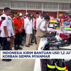 Indonesia Kirim Bantuan USD 1,2 Juta Untuk Korban Gempa Myanmar