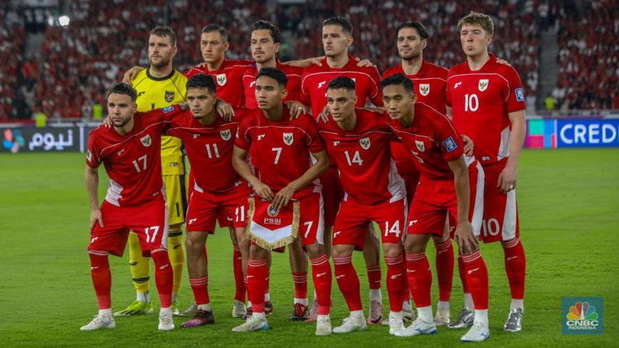 Pemain Timnas Indonesia. (CNBC Indonesia/Faisal Rahman)