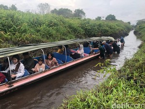 Perjuangan Pemudik di Kotawaringin Timur Terjebak Sungai Surut