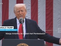 Video: Detik-detik Trump Umumkan Tarif Perang Dagang Baru, RI Kena 32%