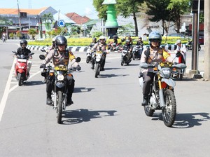 Pantau Arus Balik Lebaran Hari Kelima, Kapolres Kediri Kota Sapa Pemudik