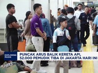 Puncak Arus Balik Kereta Api, 52.000 Pemudik Tiba di Jakarta Hari Ini