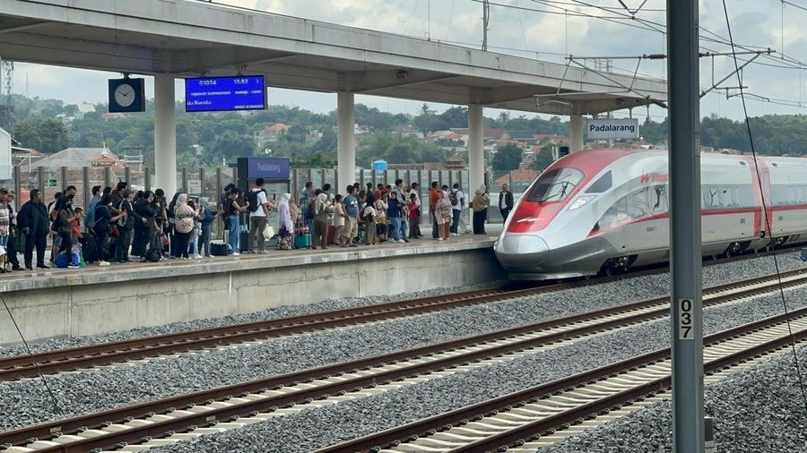 Penumpang KA Cepat Whoosh di momen Lebaran tahun ini. (Dok. KCIC)