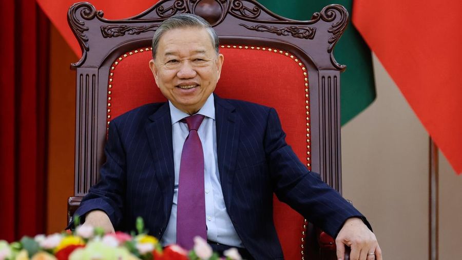 Sekretaris Jenderal Partai Komunis Vietnam, To Lam. (AP Photo/Minh Hoang, Pool)