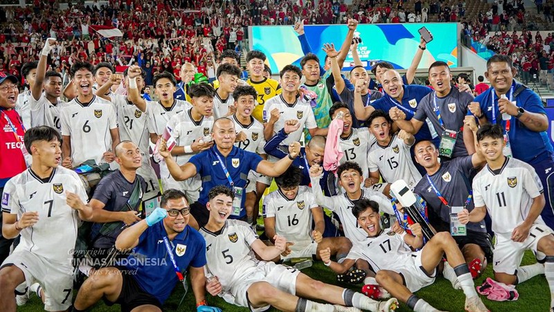 Timnas Indonesia U-17 mengalahkan TImnas Korea Selatan U-17 pada Jumat (4/4/2025) malam WIB. (Dok. PSSI)
