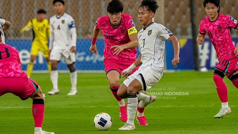 Timnas Indonesia U-17 mengalahkan TImnas Korea Selatan U-17 pada Jumat (4/4/2025) malam WIB. (Dok. PSSI)