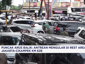 Arus Balik Stasiun Pasar Senen - Rest Area Tol Japek Km 62B Padat